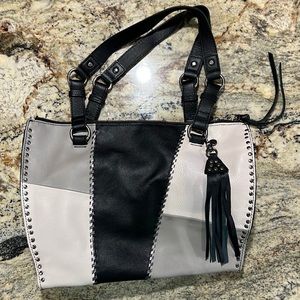 The Sak black/grey/cream shopper tote handbag